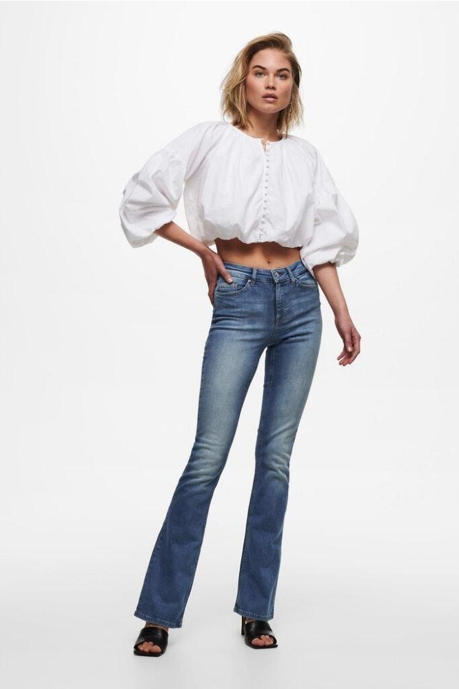 ONLBLUSH LIFE MID FLARED BB REA1319 15223514 Medium Blue Denim